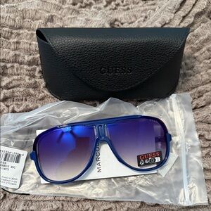 GUESS Blue Aviator Sunglasses